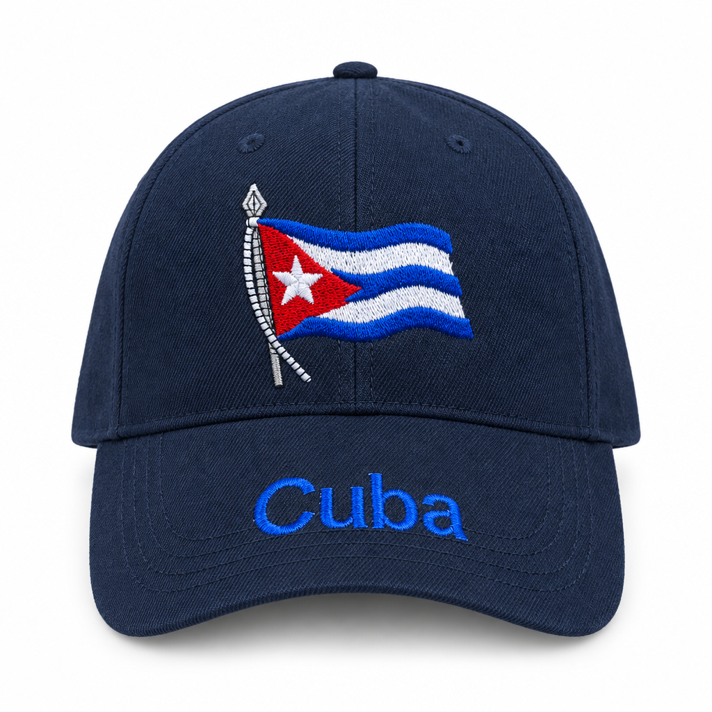 Clean navy-blue Cuba cap