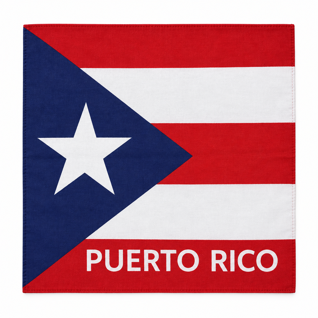 π΅π· Puerto Rico Flag Bandana | Classic & Lettered Designs | 20 x 20 in