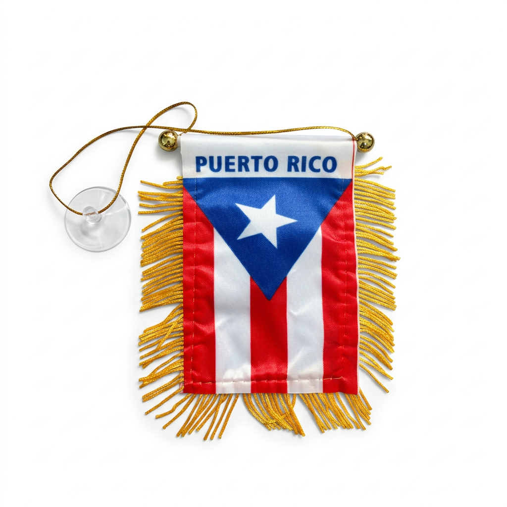 Puerto Rico mini banner on white