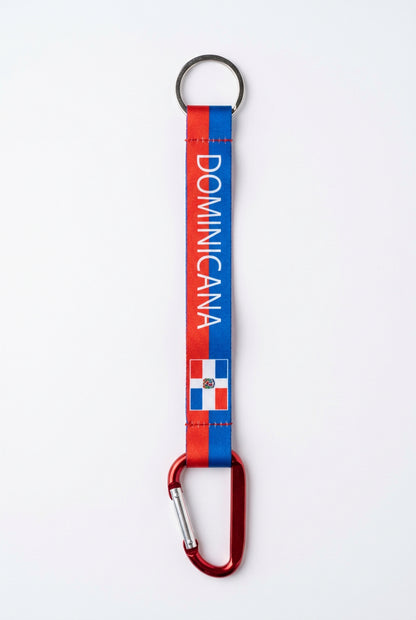 Dominican Republic Flag Lanyard with Carabiner Keychain