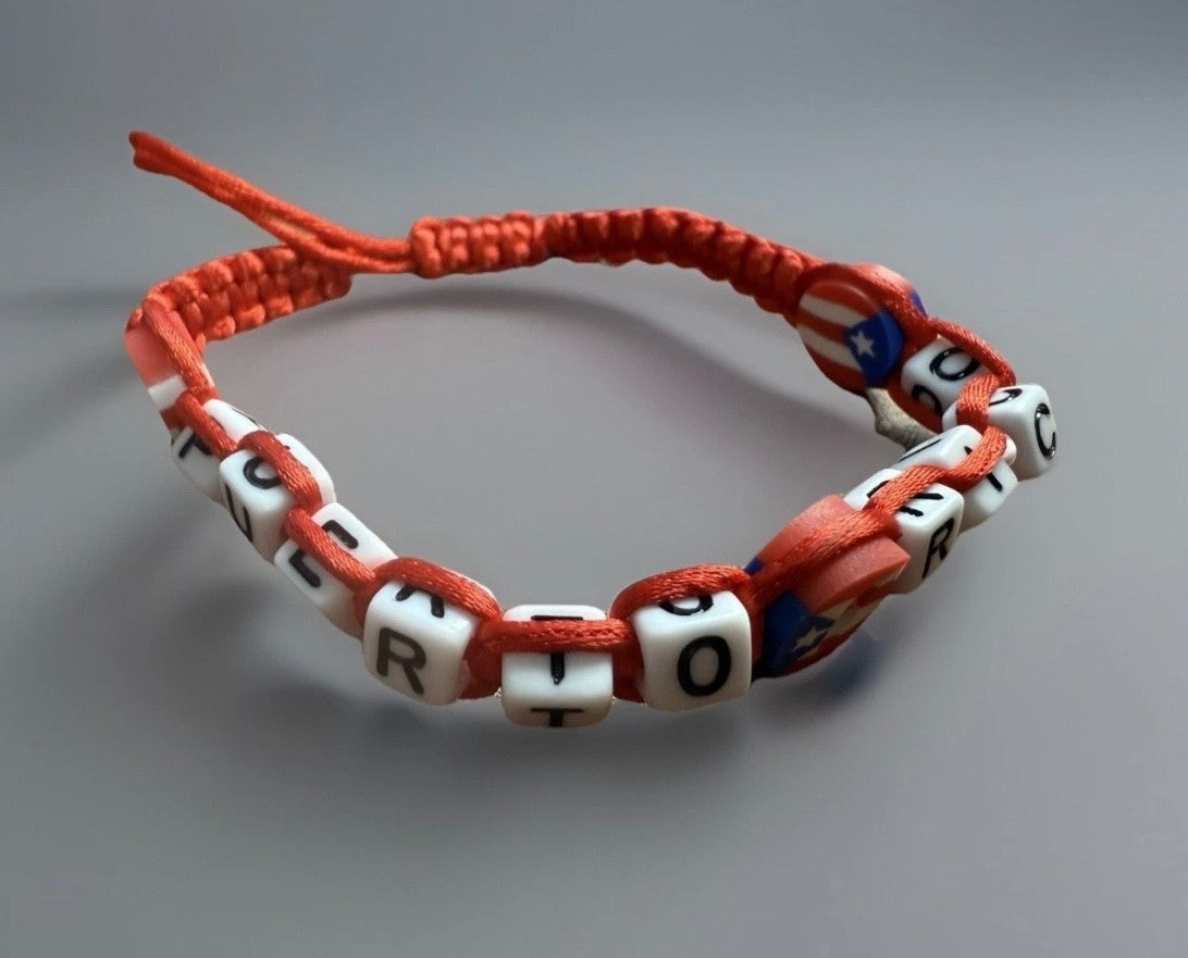Puerto Rico Letters Unisex Macrame Bracelet