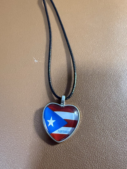 Puerto Rico Necklace with Flag