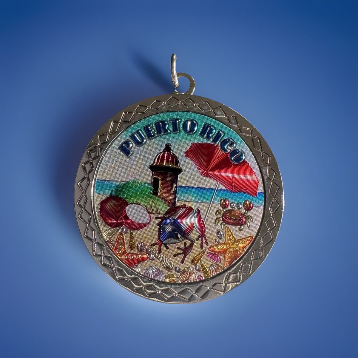Puerto Rico Heavy Keychain 