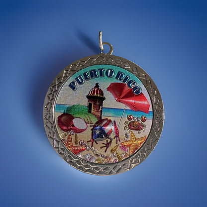Puerto Rico Heavy Keychain 