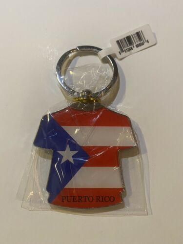 Puerto Rico Flag Tshirt Keychain 