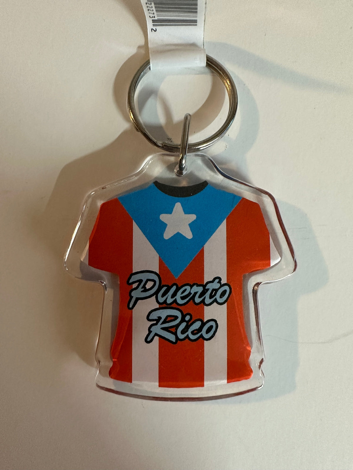 Puerto Rico Plastic Tshirt Keychain 