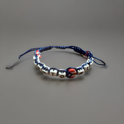 Puerto Rico Letters Unisex Macrame Bracelet