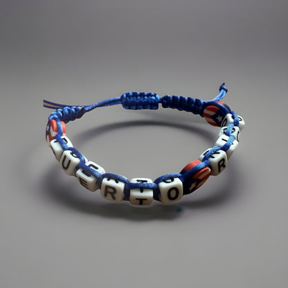 Puerto Rico Letters Unisex Macrame Bracelet