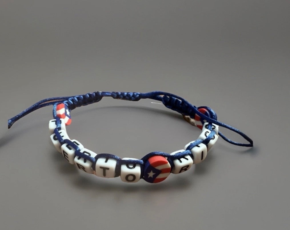 Puerto Rico Letters Unisex Macrame Bracelet