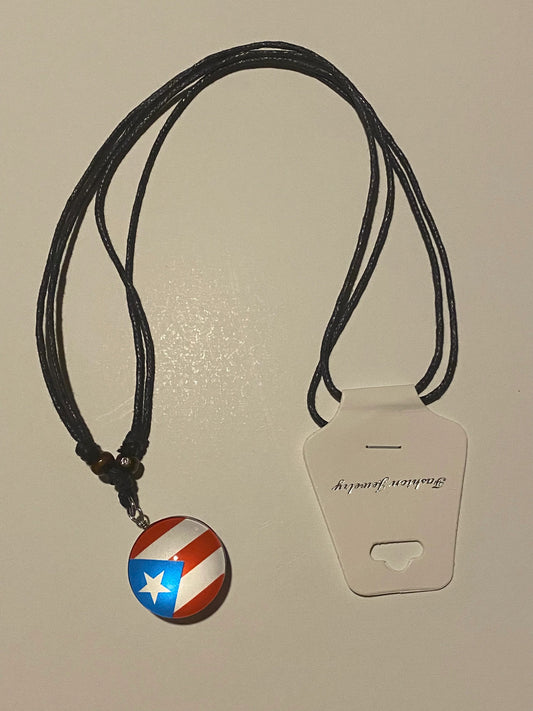 Puerto Rico Necklace with Flag
