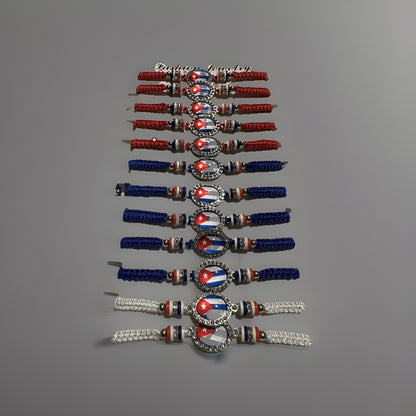Cuba Flag Bracelet Macrame Cuban