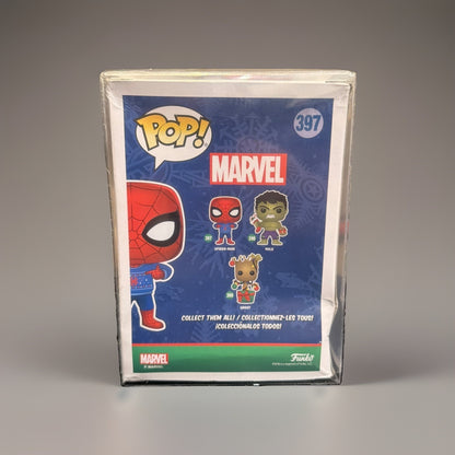 Funko Pop! Vinyl: Marvel - Spider-Man - (Holiday) #397 w/Protective Cover 