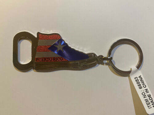 Puerto Rico Keychain Sneaker Flag with a bottle opener 