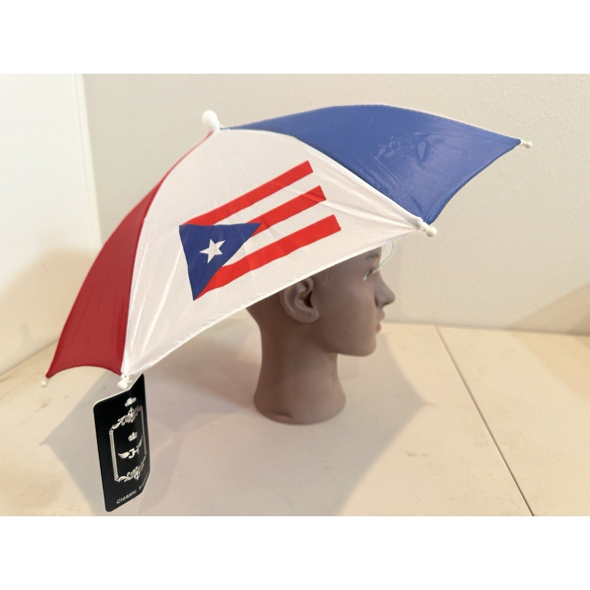Puerto Rico Flag Umbrella Hat Sun Shade Beach Accessory Multicolor One Size
