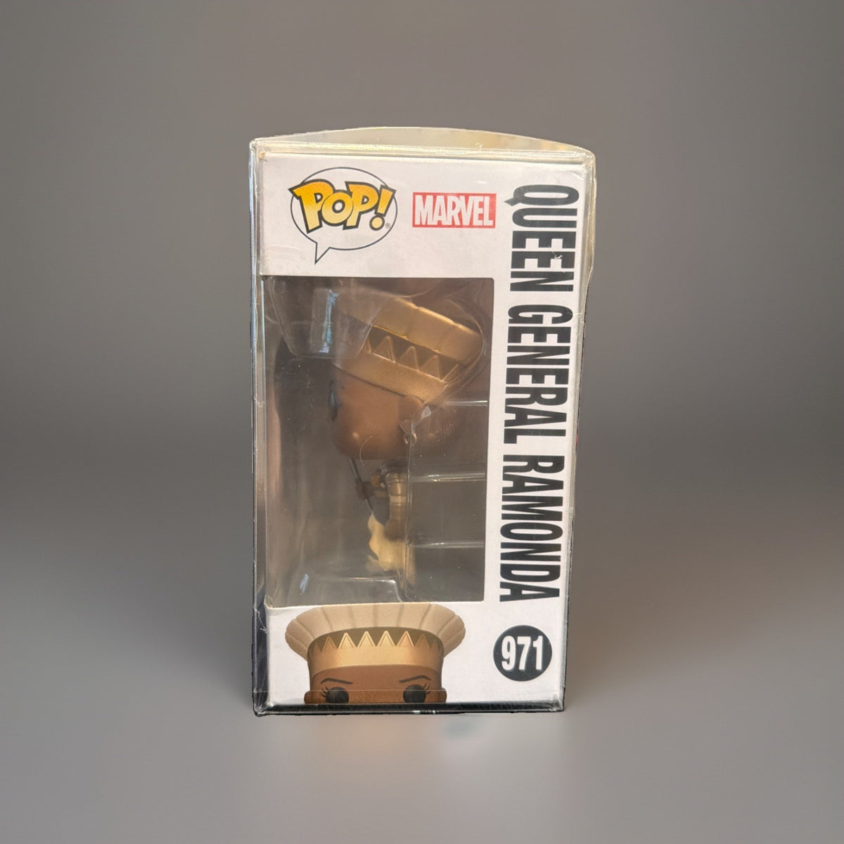 Funko Pop Marvel Queen General Ramonda 971 What If W3 w/Protective Cover