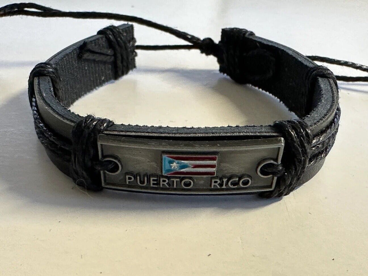 Puerto Rico Flag Bracelet Rectangle Cast 