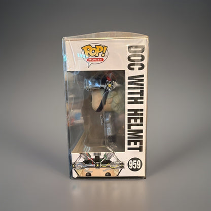 Funko Pop Back to the Future Doc with Helmet 959 Vinyl Figure w/Protective Cover
