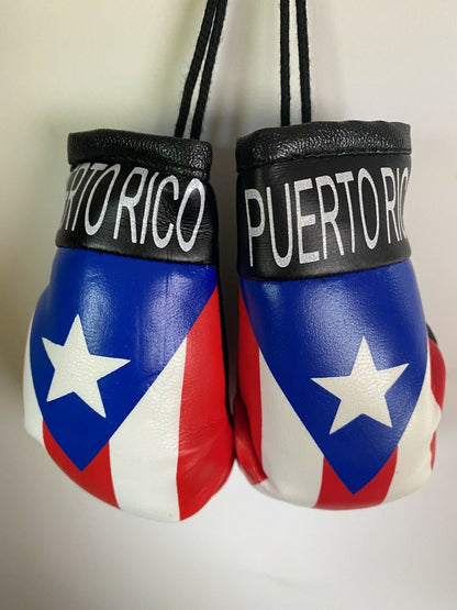 PUERTO RICO HANGING MINI BOXING GLOVES BORICUA FLAG 