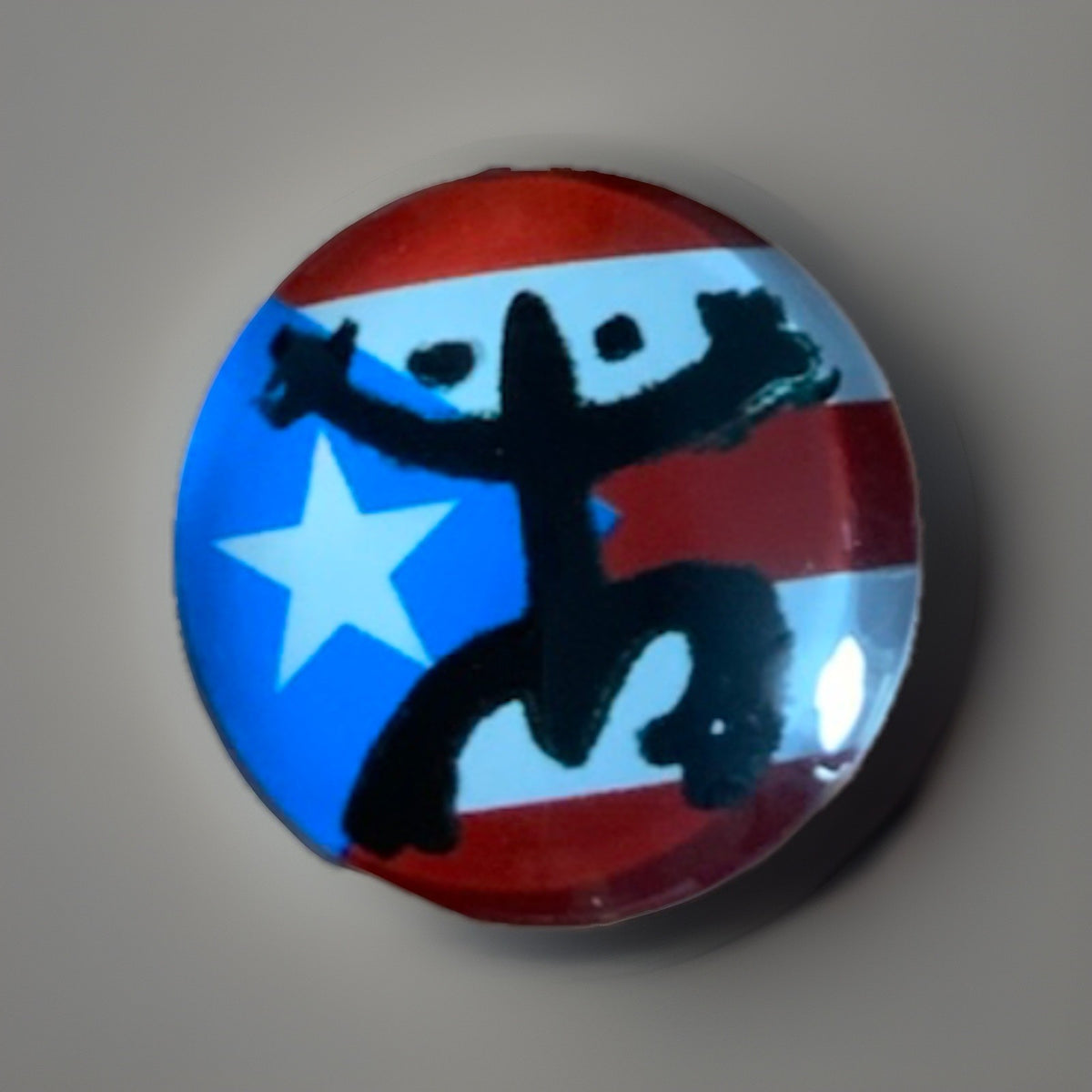 Puerto Rico Coqui Round Flag Necklace