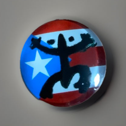 Puerto Rico Coqui Round Flag Necklace