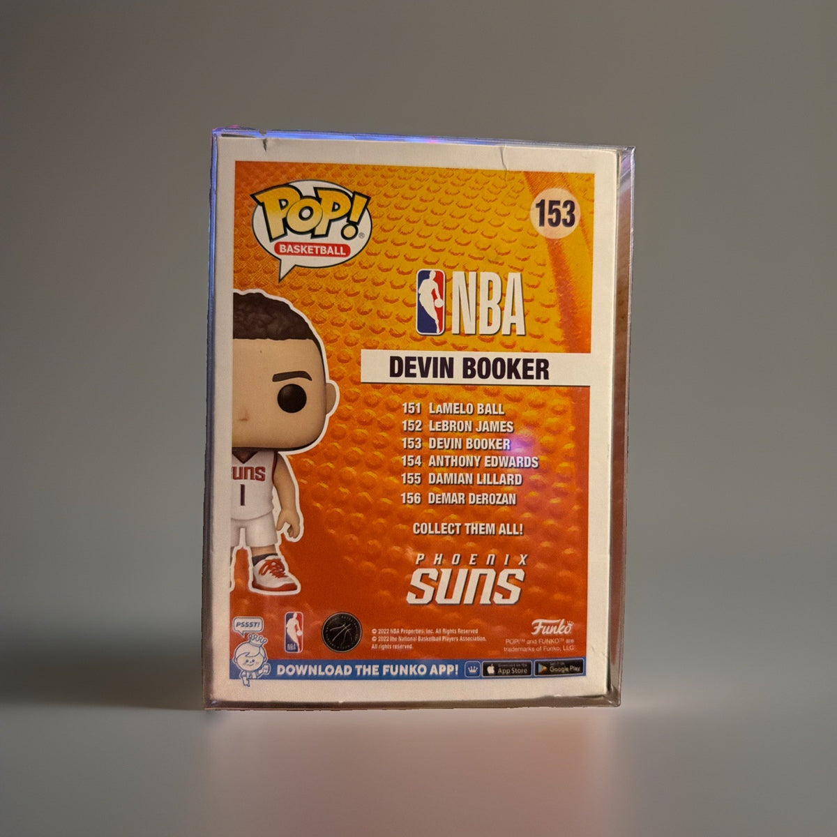 Funko Pop! NBA Basketball Devin Booker Phoenix Suns #153 w/Protective Cover