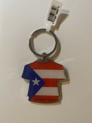 Puerto Rico Flag Tshirt Keychain 