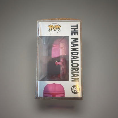 Funko Pop! Vinyl: Star Wars - The Mandalorian (Pink) #495 w/Protective Cover