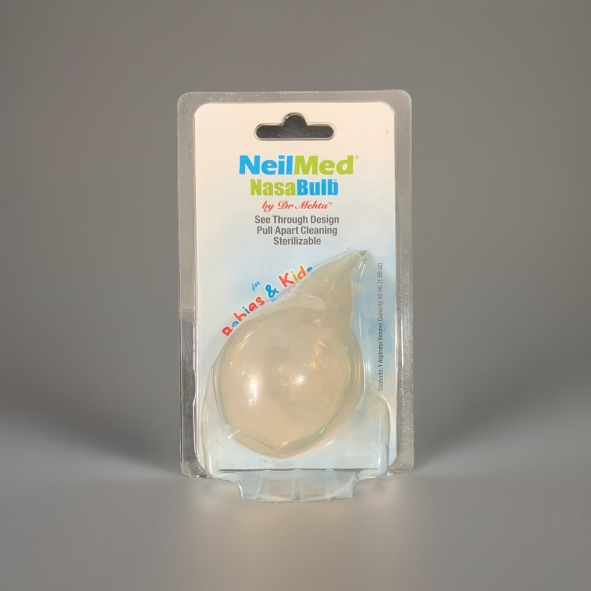 NeilMed NasaBulb Babies Kids Nasal Aspirator Sterilizable Transparent NEW
