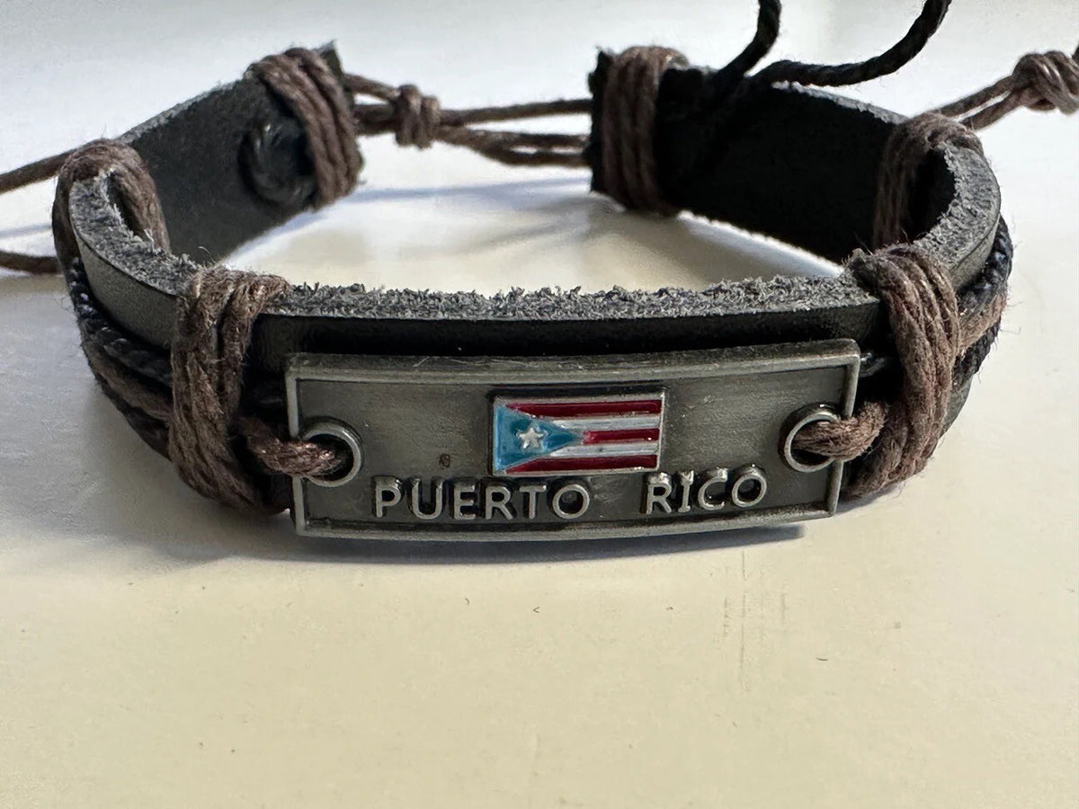 Puerto Rico Flag Bracelet Rectangle Cast 
