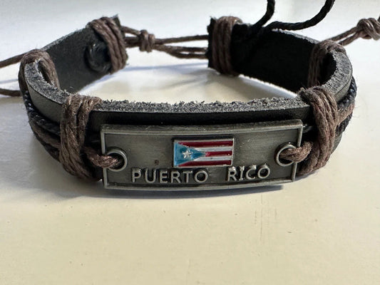 Puerto Rico Flag Bracelet Rectangle Cast 