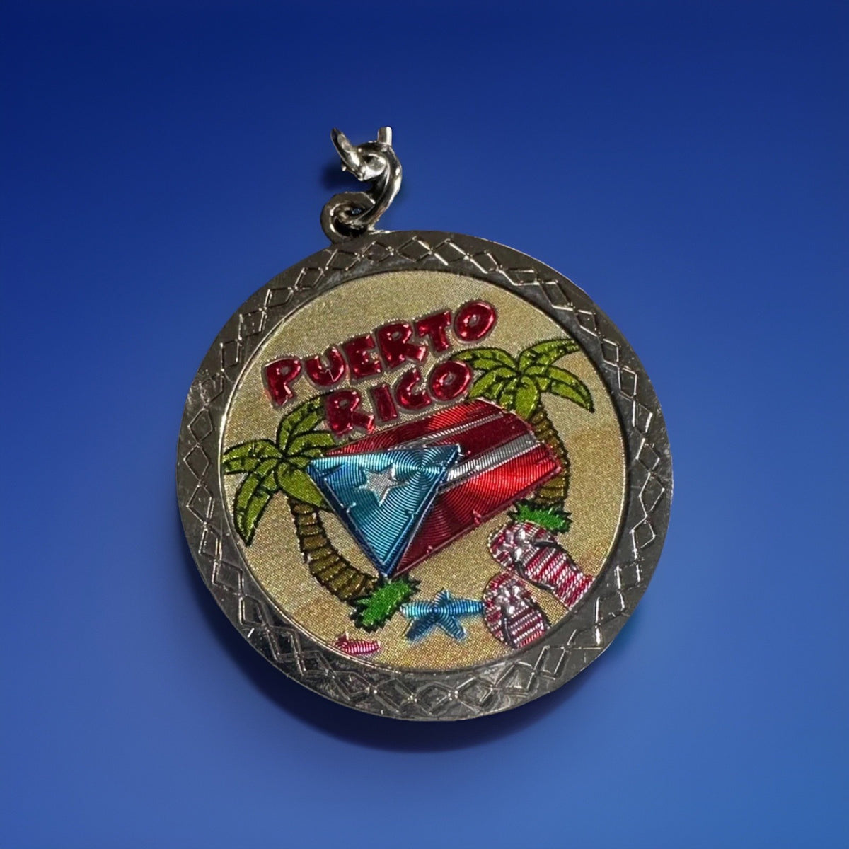 Puerto Rico Heavy Keychain 