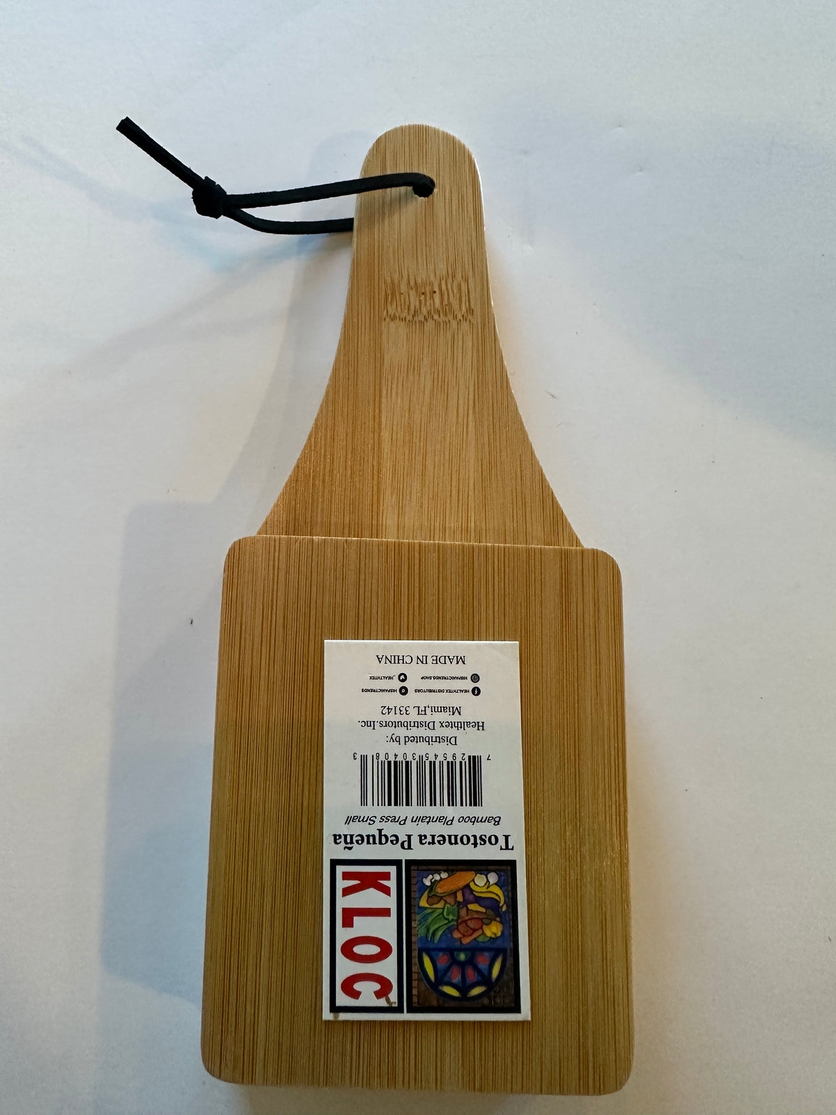 KLOC Tostonera Press Bamboo Large Puerto Rico Plantain Press Beige Wood