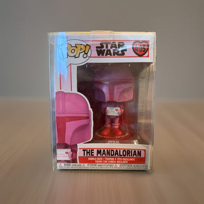 Funko Pop! Vinyl: Star Wars - The Mandalorian (Pink) #495 w/Protective Cover