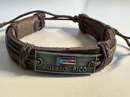 Puerto Rico Flag Bracelet Rectangle Cast 