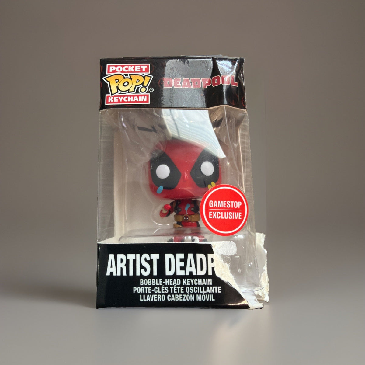 Funko Pocket POP Marvel Artist Deadpool GameStop Exclusive Keychain 58433
