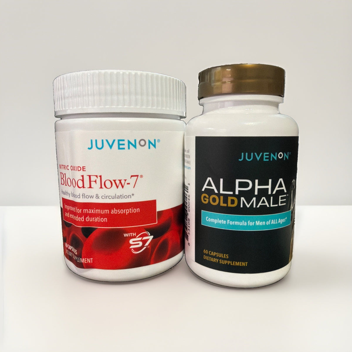 Juvenon BloodFlow-7 Nitric Oxide Supplement with Nitrosigine + Alpha Gold Male