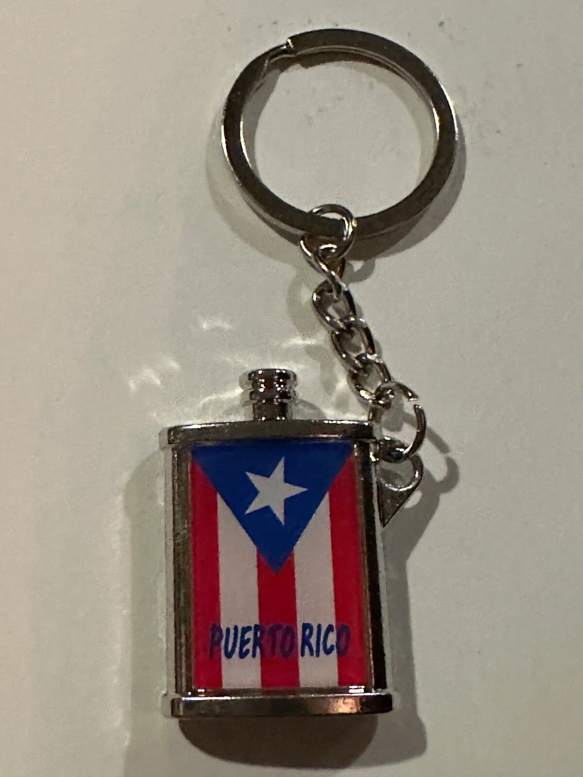 Puerto Rico Flask Keychain 
