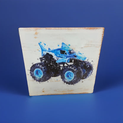 Monster Truck Wall Art 4-Piece Canvas Set of 4 Pieces