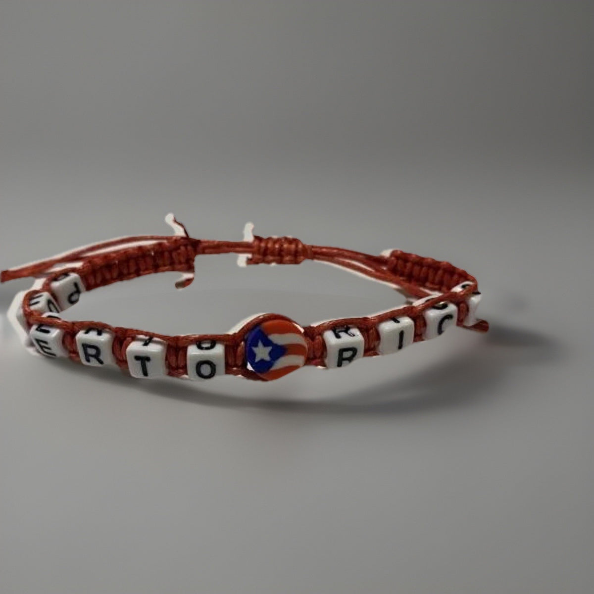 Puerto Rico Letters Unisex Macrame Bracelet