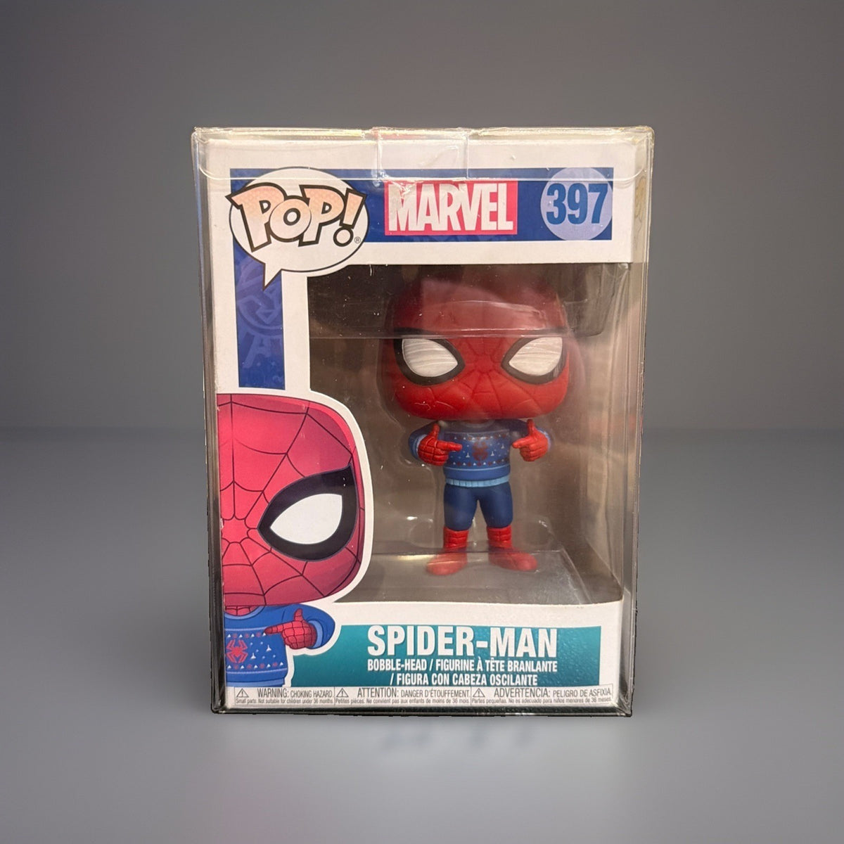 Funko Pop! Vinyl: Marvel - Spider-Man - (Holiday) #397 w/Protective Cover 