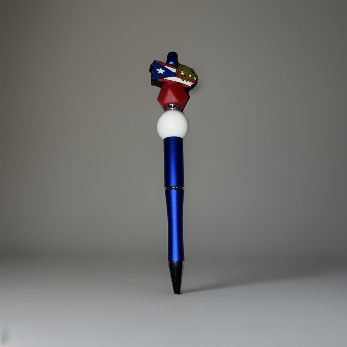 Puerto Rico Custom Handmade Beaded Pen PR Map with Flag and Coqui