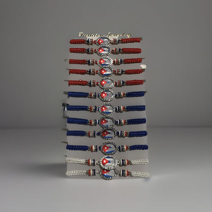 Cuba Flag Bracelet Macrame Cuban