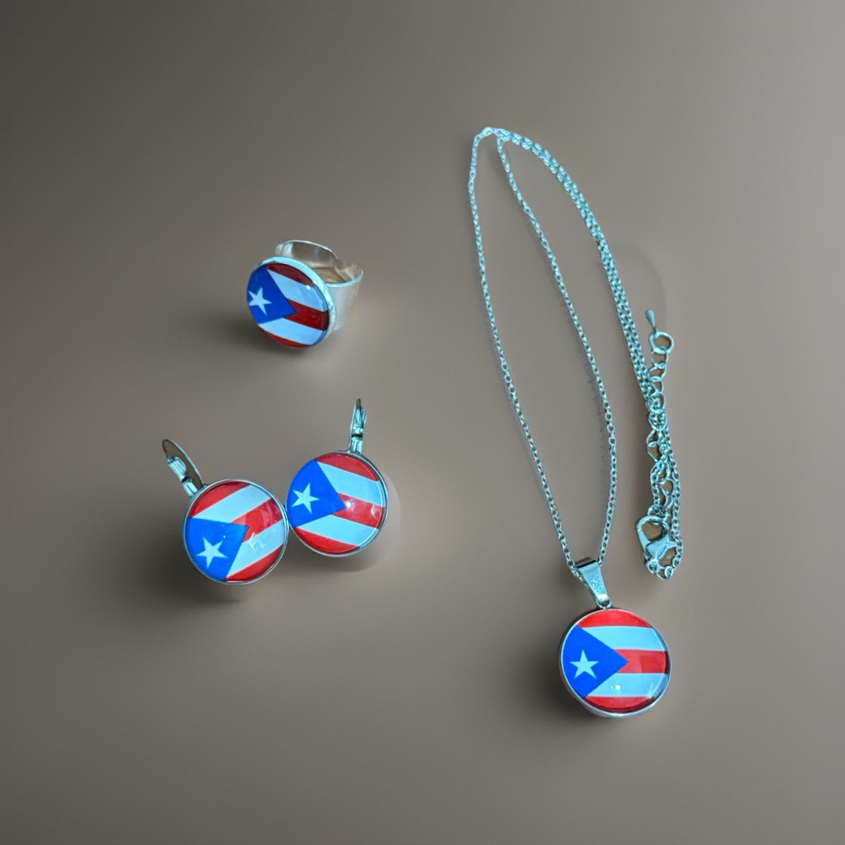 Puerto Rico Flag Jewelry Set