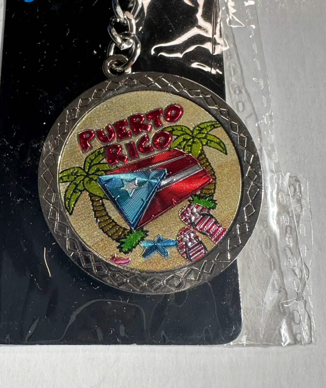 Puerto Rico Heavy Keychain 
