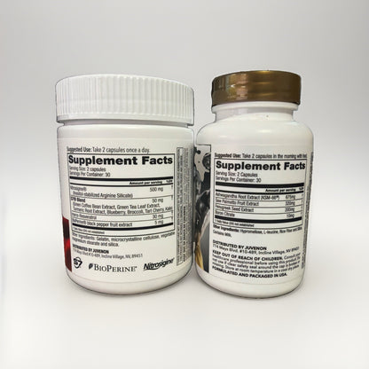 Juvenon BloodFlow-7 Nitric Oxide Supplement with Nitrosigine + Alpha Gold Male