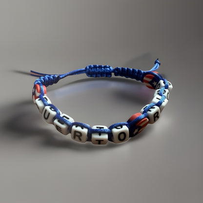 Puerto Rico Letters Unisex Macrame Bracelet