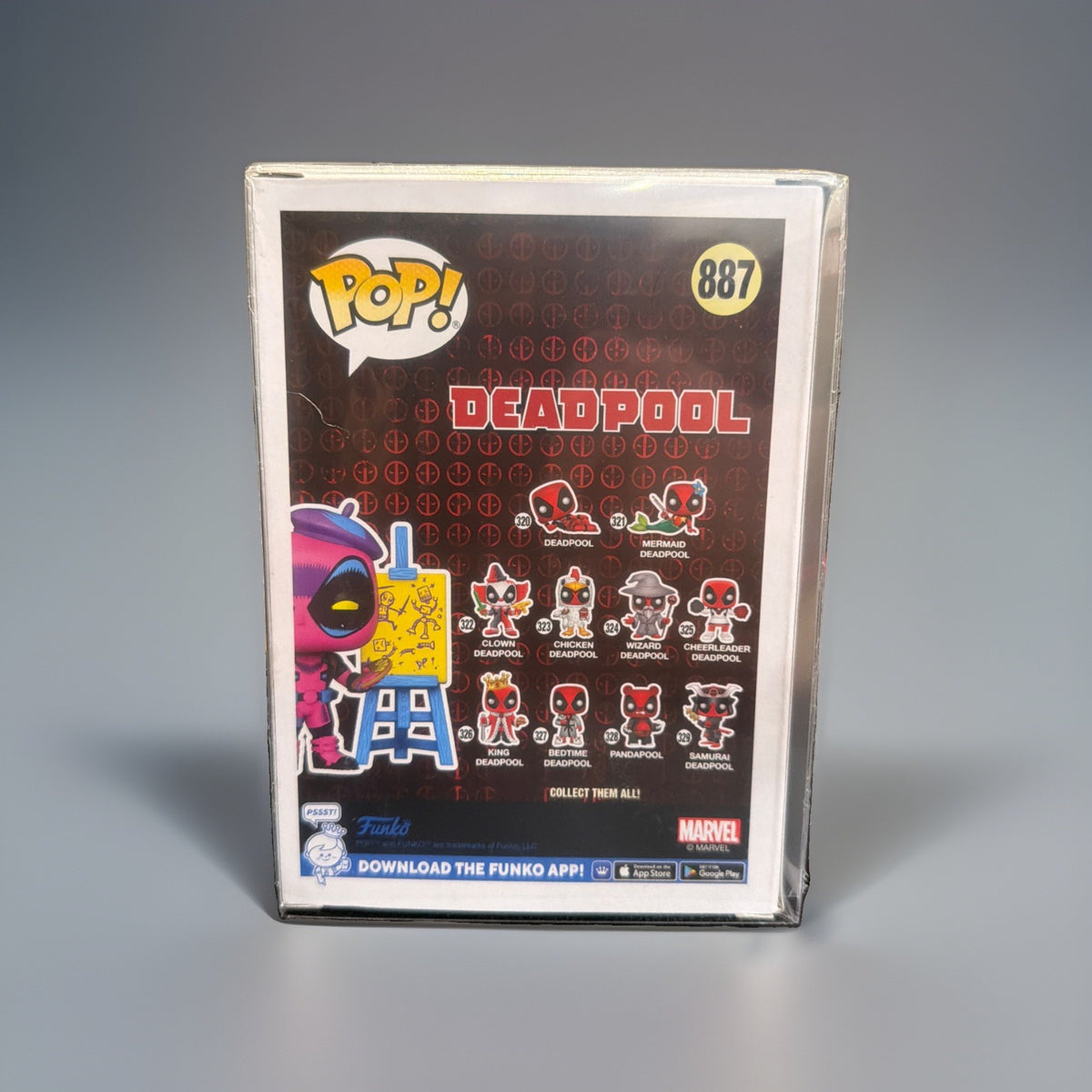 Funko Pop! Deadpool: Artist Deadpool #887 GameStop Exclusive w/Protective Cover