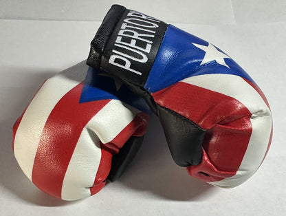 Puerto Rico lot Mini Banner, Boxing Gloves and Keychain 3 pieces FREE SHIPPING