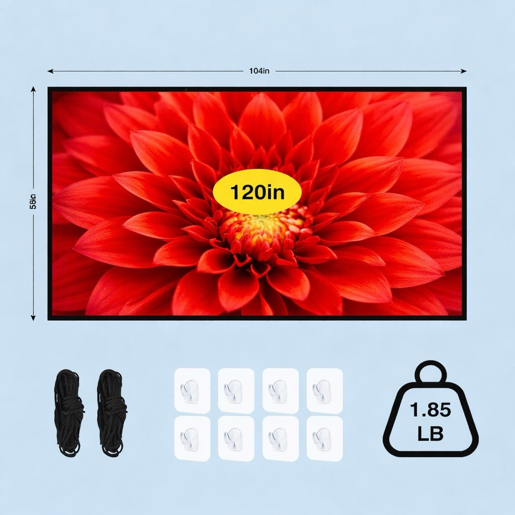 120-Inch Foldable Projection Screen