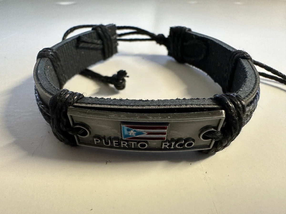 Puerto Rico Flag Bracelet Rectangle Cast 